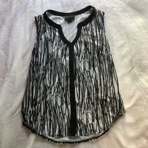 Black and white blouse